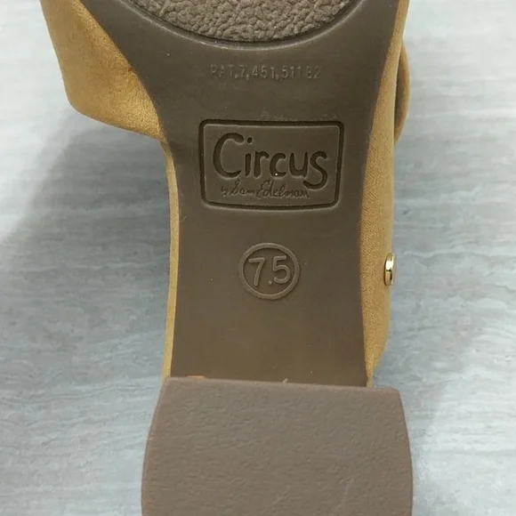 Circus by Sam Edelman Suzanna Open Toe Mules in Mustard Yellow Sz 7.5 - Picture 7 of 7
